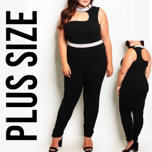 plus size embellished jumpsuit